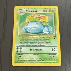 CLEAN Pokemon Venusaur 18/130 Base Set 2 Unlimited Holo Card - Image 1