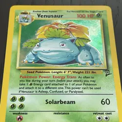 CLEAN Pokemon Venusaur 18/130 Base Set 2 Unlimited Holo Card - Image 2