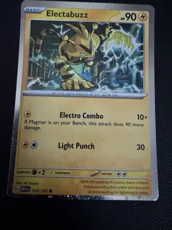 Pokemon TCG Electabuzz 125/165 SV: 151 Cosmos Holo Common Card EN-NM 2023 - Image 1