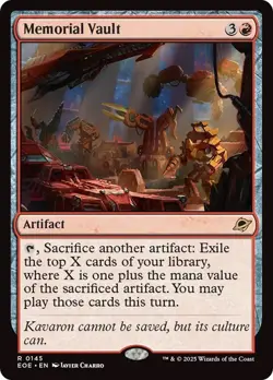 Memorial Vault - Edge of Eternities EOE - 0145 - MTG Magic - Image 1
