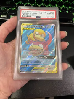 Pokemon Slowpoke & Psyduck GX Unified Minds Full Art #217 PSA 10 Gem Mint - Image 2