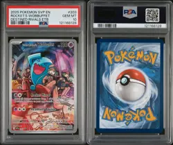 Team Rocket’s Wobbuffet Pokemon Destined Rivals Black Star Promo 203 Psa 10 - Image 3