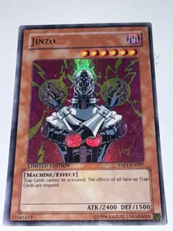 Jinzo YAP1-en007 Ultra Rare Lp Light play Alternate Anniversary Art Yugioh 2008 - Image 2