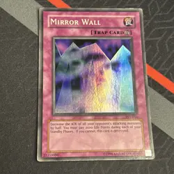 YUGIOH MIRROR WALL PSV-016 1ST SUPER PLAY/EDGE WEAR - Image 2