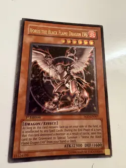 Yugioh Horus the Black Flame Dragon LV6 SOD-EN007 1st Edition Ultimate Rare Mp - Image 1