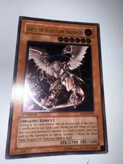 Yugioh Horus the Black Flame Dragon LV6 SOD-EN007 1st Edition Ultimate Rare Mp - Image 2