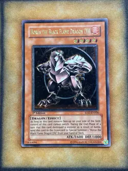Yugioh Horus the Black Flame Dragon LV4 SOD-EN006 Ultimate Rare 1st Ed NM - Image 1