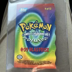 Topps Pokemon blastoise Card 9/12 Die Cut Evolution TV Animation series Sku851 - Image 2