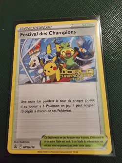 Pokemon Card Champions Festival French SWSH296 Promo World Championships 2022 - Image 1