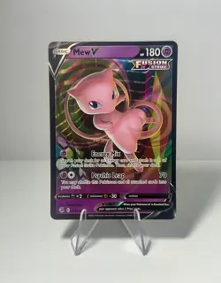 Mew V 113/264 Fusion Strike Ultra Rare Holo Pokemon Card NM - Image 1