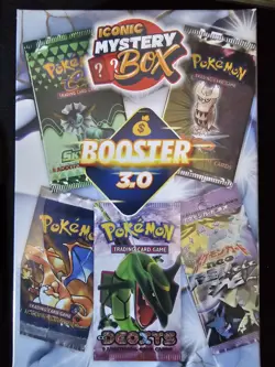 Pokemon MYSTERY Box- 4 BOOSTER PACKS+ 1 VINTAGE GRADED CARD (excludes Non Holo) - Image 1