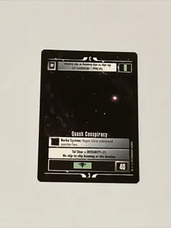 Star Trek CCG Missions Quash Conspiracy Black Boarder Card - Image 1