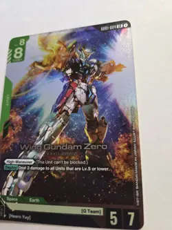 Gundam Card Game - Wing Gundam Zero LR English - GD01-024 LR - Newtype Rising - Image 1