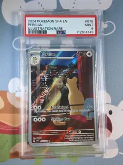Persian 78/64 PSA 9 Illustration Rare Shrouded Fable Pokemon TCG Card PSA 9 - Image 1