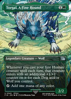 1x (345) Torgal, A Fine Hound - BORDERLESS MTG Final Fantasy NM Magic Regular - Image 1