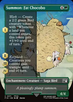 1x (371) Summon: Fat Chocobo - BORDERLESS MTG Final Fantasy NM Magic Regular - Image 1