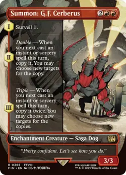 1x (368) Summon: G.F. Cerberus - BORDERLESS MTG Final Fantasy NM Magic Regular - Image 1