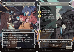 1x (357) Crystal Fragments // Summon: Alexander - BORDERLESS MTG Final Fantasy N - Image 1