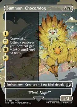 1x (358) Summon: Choco/Mog - BORDERLESS MTG Final Fantasy NM Magic Regular - Image 1