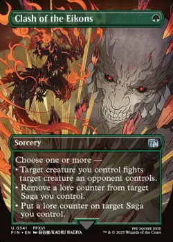 1x (341) Clash of the Eikons - BORDERLESS MTG Final Fantasy NM Magic Regular - Image 1