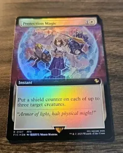 Protection Magic (Extended Art) 107 - FOIL - Commander: Final Fantasy - MTG NM/M - Image 1