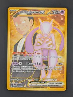 Team Rocket's Mewtwo Ex #240 [Hyper Rare] Pokemon TCG Destined Rivals - NM - Image 1