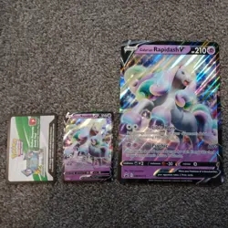 Pokemon Galarian Rapidash v TCG Sword Shield Jumbo Promo - Image 1