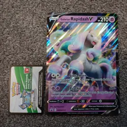 Pokemon Galarian Rapidash v TCG Sword Shield Jumbo Promo - Image 4