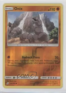 Onix Reverse Foil Pokemon Sun & Moon Unified Minds #103 5j8 - Image 1