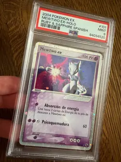Pokemon Mewtwo ex - EX Ruby & Sapphire Spanish Ultra Rare #101 PSA 9 Mint - Image 2