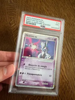Pokemon Mewtwo ex - EX Ruby & Sapphire Spanish Ultra Rare #101 PSA 9 Mint - Image 3
