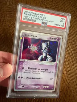 Pokemon Mewtwo ex - EX Ruby & Sapphire Spanish Ultra Rare #101 PSA 9 Mint - Image 4