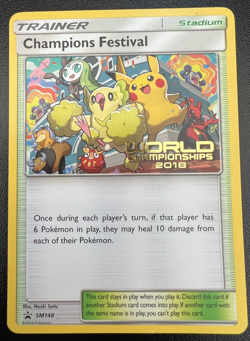 Pokemon Champions Festival SM148 World Championships 2018 Black Star Promo MP - Image 1