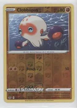 Clobbopus Reverse Foil Pokemon Sword & Shield #112 0p5r - Image 1