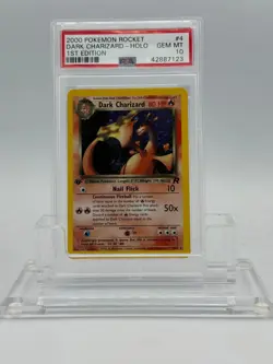 2000 Pokemon Dark Charizard Team Rocket 1st Edition Holo Rare #4 PSA 10 Gem Mint - Image 1