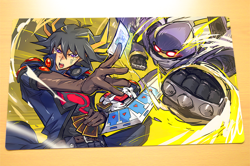 No.151 Yugioh TCG Playmat Yusei Junk Warrior Custom YGO Card Game Mat CCG Mat - Image 1