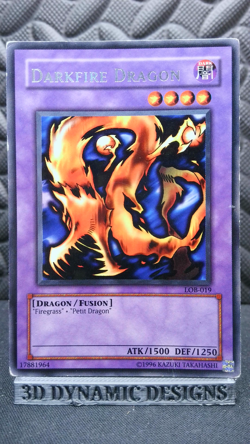 | Yugioh Darkfire Dragon LOB-019 Legend Of Blue Eyes RARE HP 🔥 | - Image 1