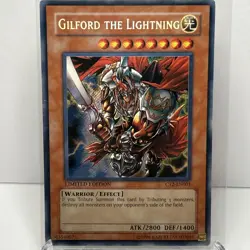 YUGIOH GILFORD THE LIGHTNING CT2-EN001 SECRET Damage - Image 1