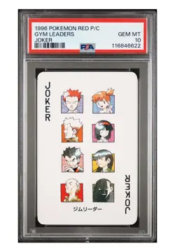 Gym Leaders PSA 10 Pokemon Red Version Playing Card Joker Poker Charizard 1996 - Image 2