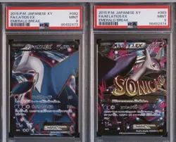 PSA 9 Pokemon Card Latios EX 082 M Latios EX 083 Emerald Break XY6 Sequential JP - Image 1