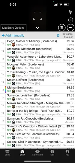39 Card Magic The Gathering! Final Fantasy Card Lot! Under Market!! - Image 4