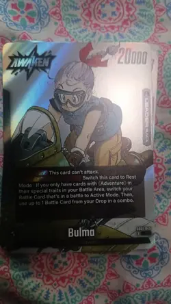 Dragon Ball permanant Bulma trading card - Image 1
