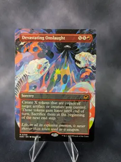 Devastating Onslaught (Borderless) EOE NM MTG - Sorcery #308 - Image 1