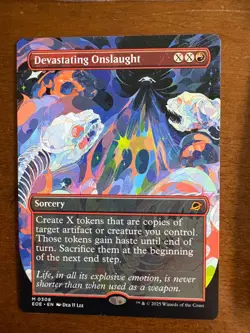 Devastating Onslaught (Borderless) EOE NM MTG - Sorcery #308 - Image 1