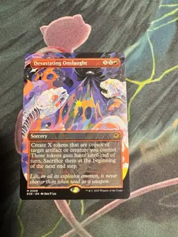 Devastating Onslaught (Borderless) EOE NM MTG - Sorcery #308 - Image 1