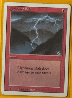 Magic The Gathering: Unlimited Lightning Bolt MTG Unlimited MP - Image 1
