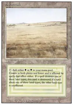 MTG English Savannah NM Normal Revised - Image 1