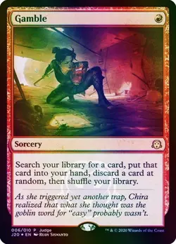 Gamble - Judge Foil Promo - MTG - Near Mint, Magic the Gathering - Image 1