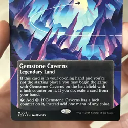 MTG Edge of Eternities Gemstone Caverns M 0061 Borderless Leg. Land Non-Foil NM - Image 5