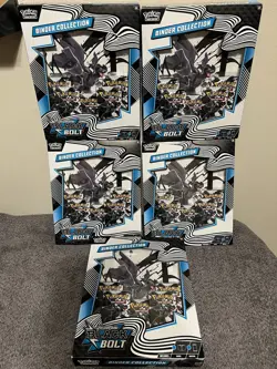 Pokemon TCG: Black Bolt Binder Collection (Lot of 5) 25 PACKS - Image 1
